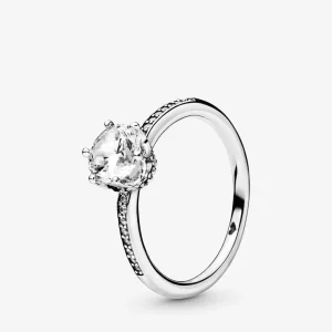 (imagen para) Anillo PANDORA Corona resplandor transparente - 198289CZ