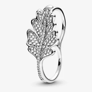 (imagen para) Anillo PANDORA doble Hoja de Roble - 198347CZ