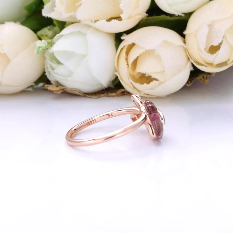 (imagen para) Anillo PANDORA Hoja en cristal de Murano rosa - 188319PMU - Ver 4