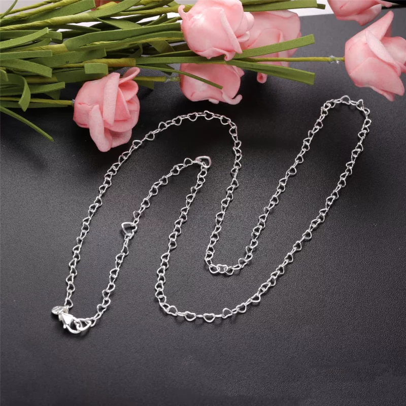 (imagen para) Cadena PANDORA en plata de ley Corazones Conectados 397961 - Ver 2