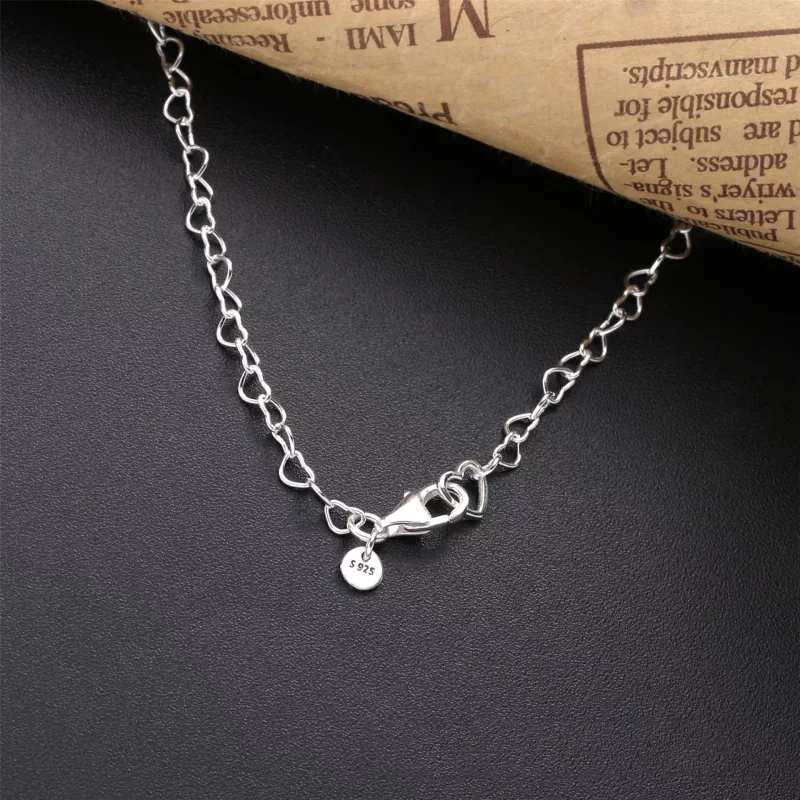 (imagen para) Cadena PANDORA en plata de ley Corazones Conectados 397961 - Ver 4