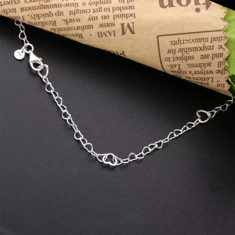 (imagen para) Cadena PANDORA en plata de ley Corazones Conectados 397961 - Ver 5