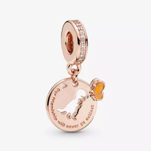 (imagen para) Charm Colgante en PANDORA Rose Amistad de Dinosaurios y Mariposas 788180CZ
