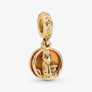 (imagen para) Charm colgante en PANDORA Shine Atardecer Simba y Mufasa - 768262ENMX