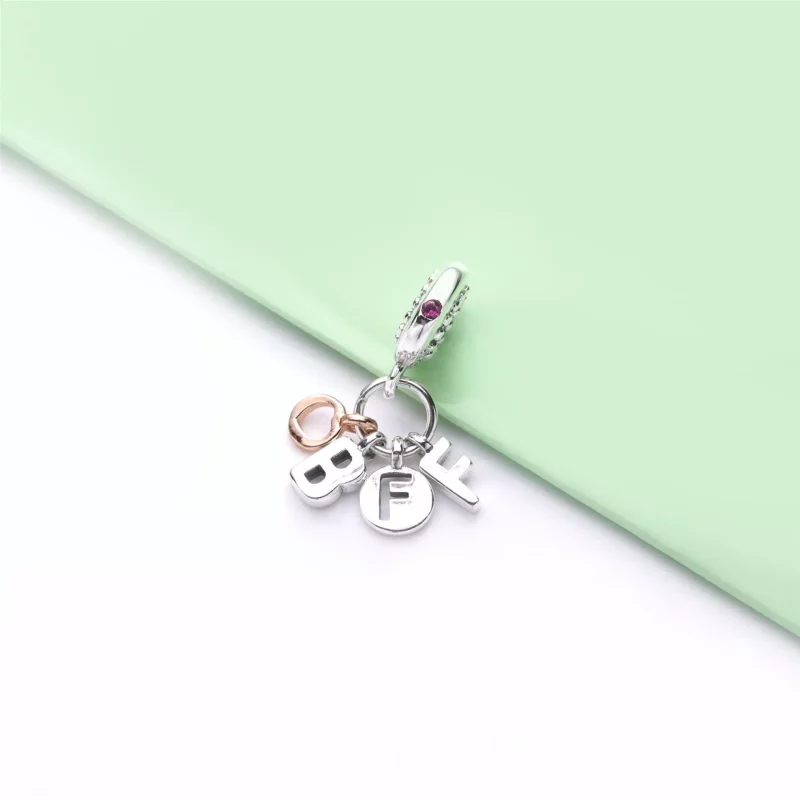 (imagen para) Charm colgante en plata de ley y Pandora Rose Mejores Amigas Para Siempre - 7881 - Ver 2