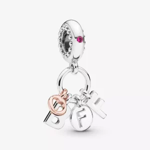(imagen para) Charm colgante en plata de ley y Pandora Rose Mejores Amigas Para Siempre - 788165NCC