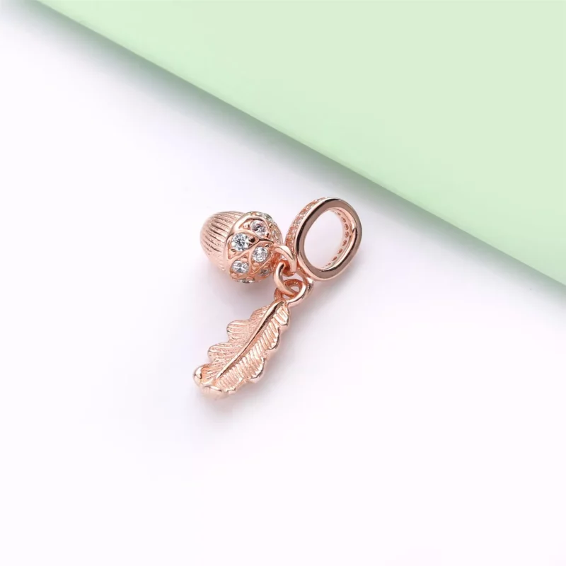 (imagen para) Charm Colgante PANDORA Bellota y Hoja - 788248CZ - Ver 4