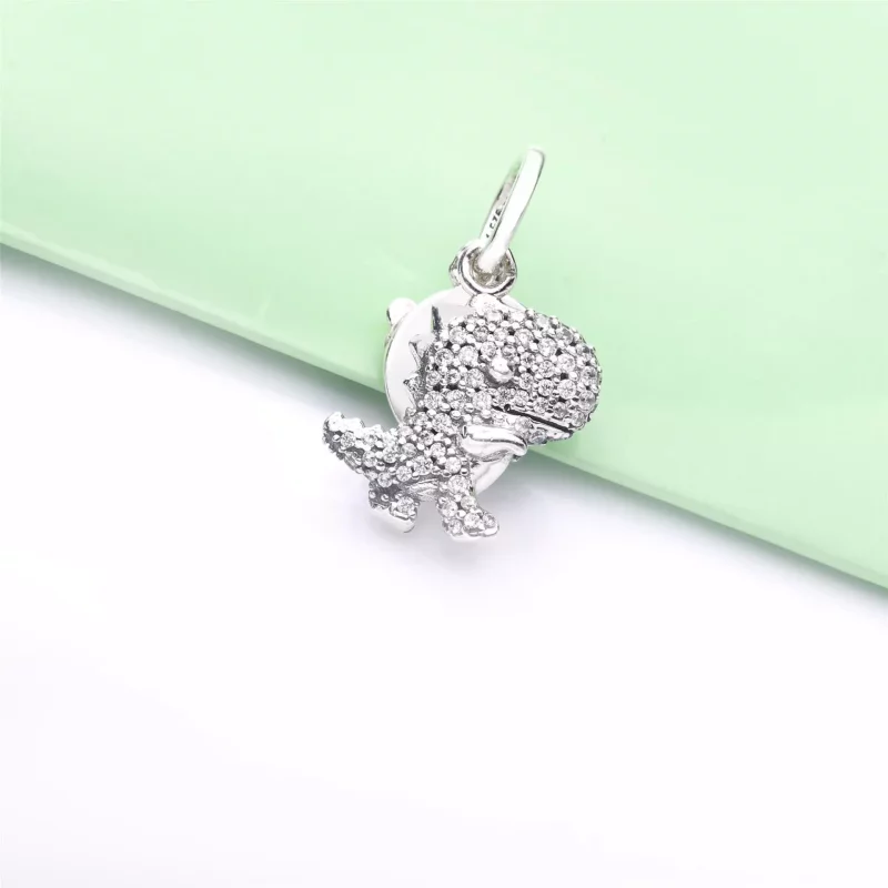 (imagen para) Charm Colgante PANDORA en plata de ley Dinosaurio en pavé - 798186CZ - Ver 4