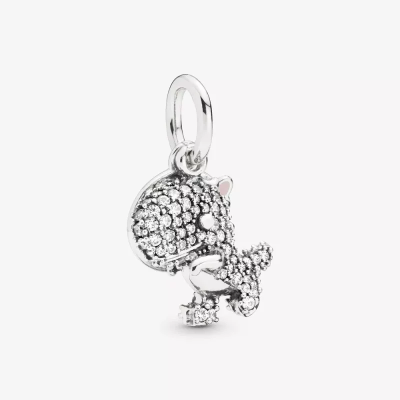 (imagen para) Charm Colgante PANDORA en plata de ley Dinosaurio en pavé - 798186CZ