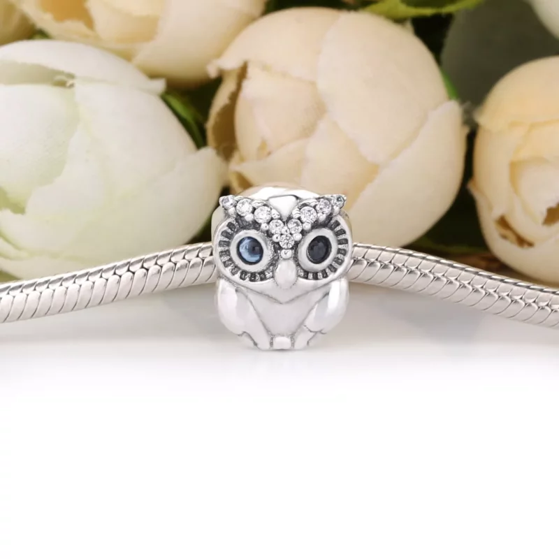 (imagen para) Charm PANDORA Búho reluciente - 798397NBCB - Ver 2
