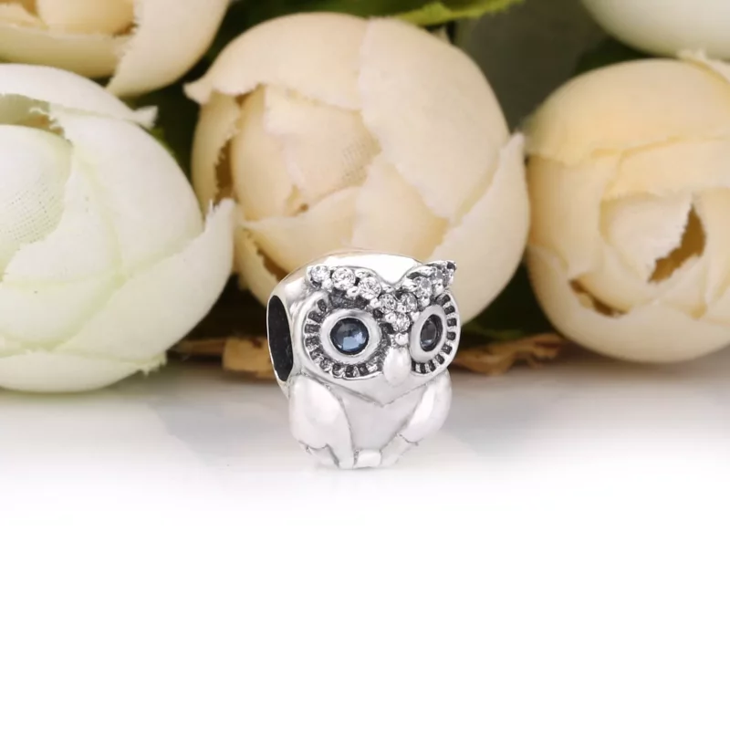 (imagen para) Charm PANDORA Búho reluciente - 798397NBCB - Ver 3