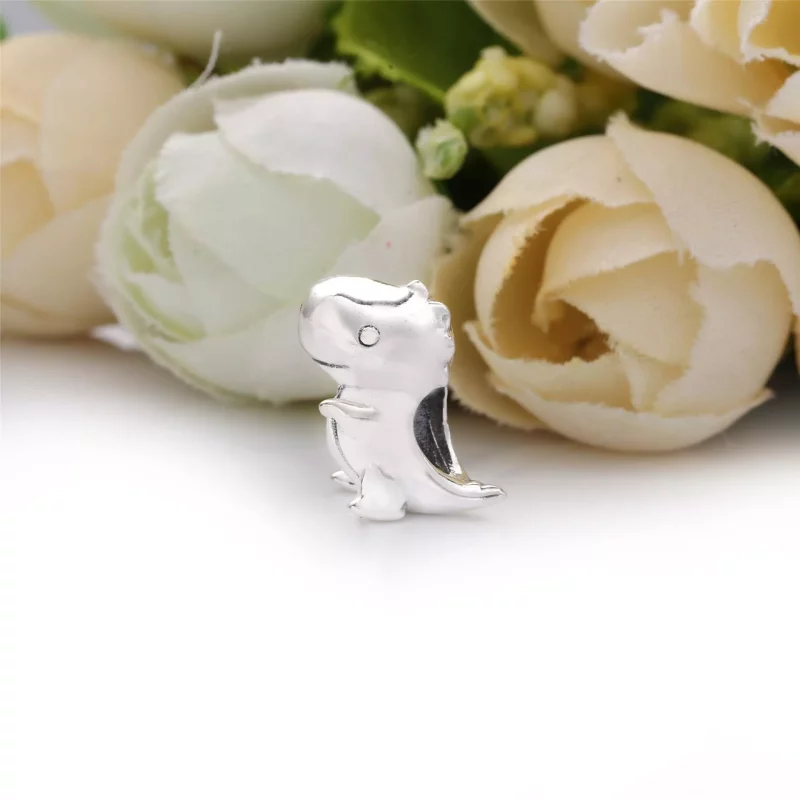 (imagen para) Charm PANDORA en plata de ley Dino el Dinosaurio - 798123 - Ver 2