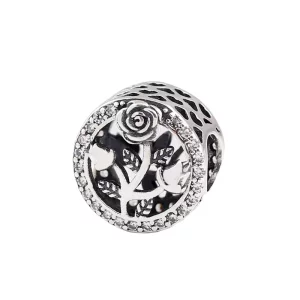 (imagen para) Charm PANDORA en plata de ley Flor de rosa P-D-2630