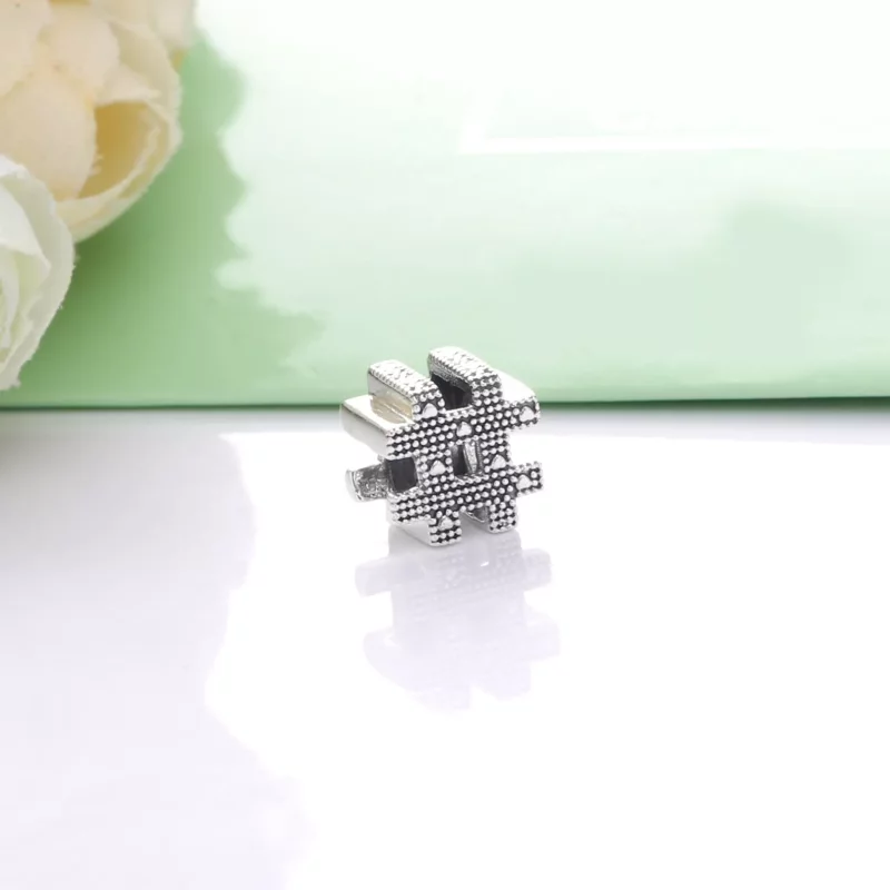 (imagen para) Charm PANDORA en plata de ley Hashtag - 798128 - Ver 2