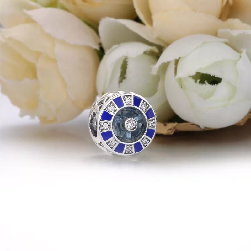 (imagen para) Charm PANDORA en plata de ley Mosáico Azul - 798031EN195 - Ver 2