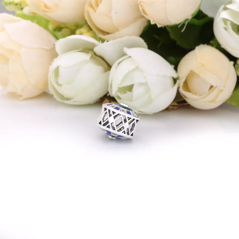 (imagen para) Charm PANDORA en plata de ley Mosáico Azul - 798031EN195 - Ver 3