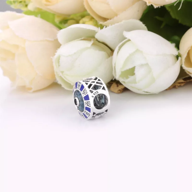 (imagen para) Charm PANDORA en plata de ley Mosáico Azul - 798031EN195 - Ver 4