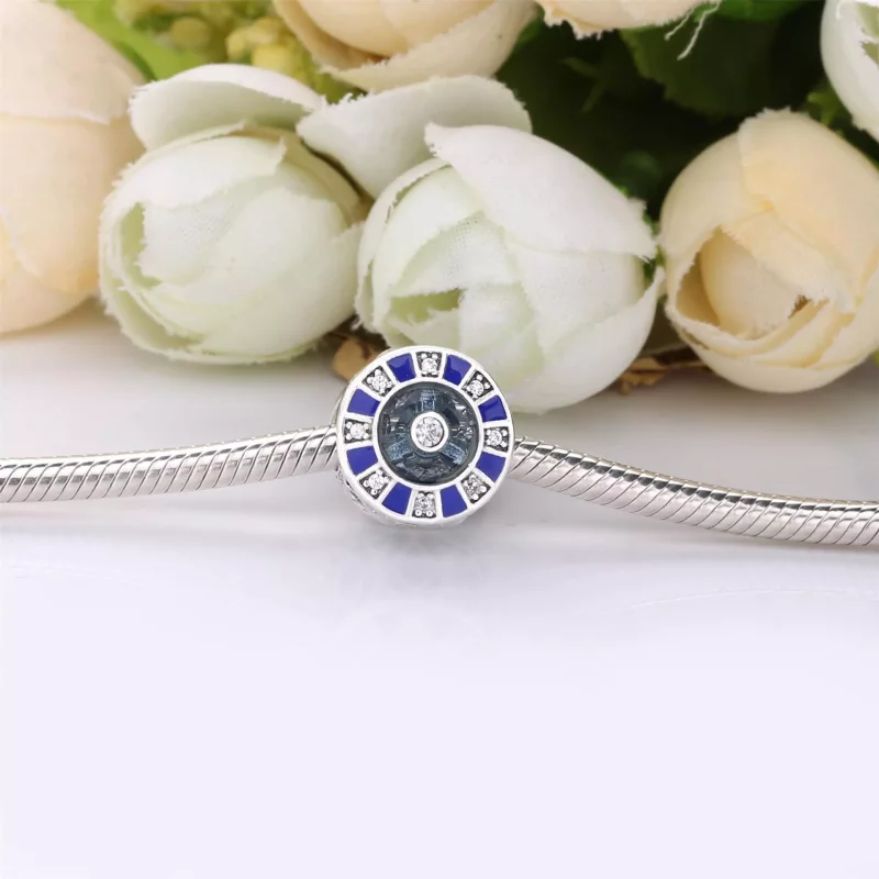 (imagen para) Charm PANDORA en plata de ley Mosáico Azul - 798031EN195 - Ver 5