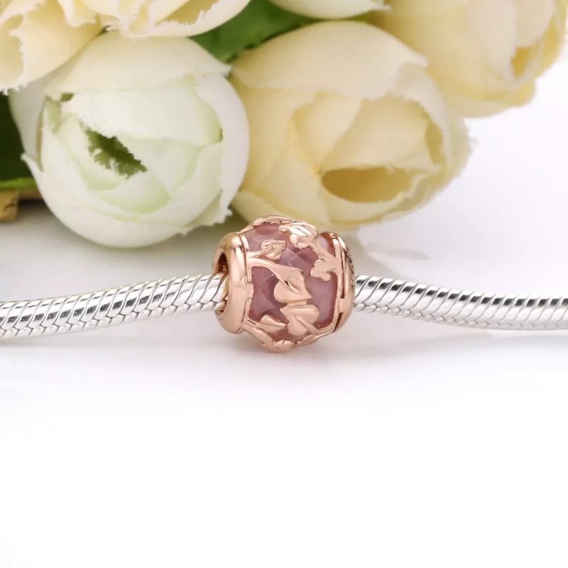 (imagen para) Charm PANDORA Hojas decorativas rosas - 788238SSP - Ver 4