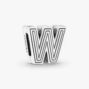 (imagen para) Charm Reflexions PANDORA en plata de ley Letra W - 798219