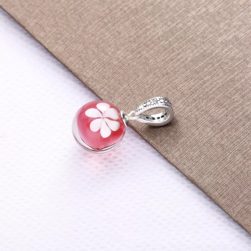 (imagen para) Colgante PANDORA en plata Flor de melocotón Flor 798082CZ - Ver 2