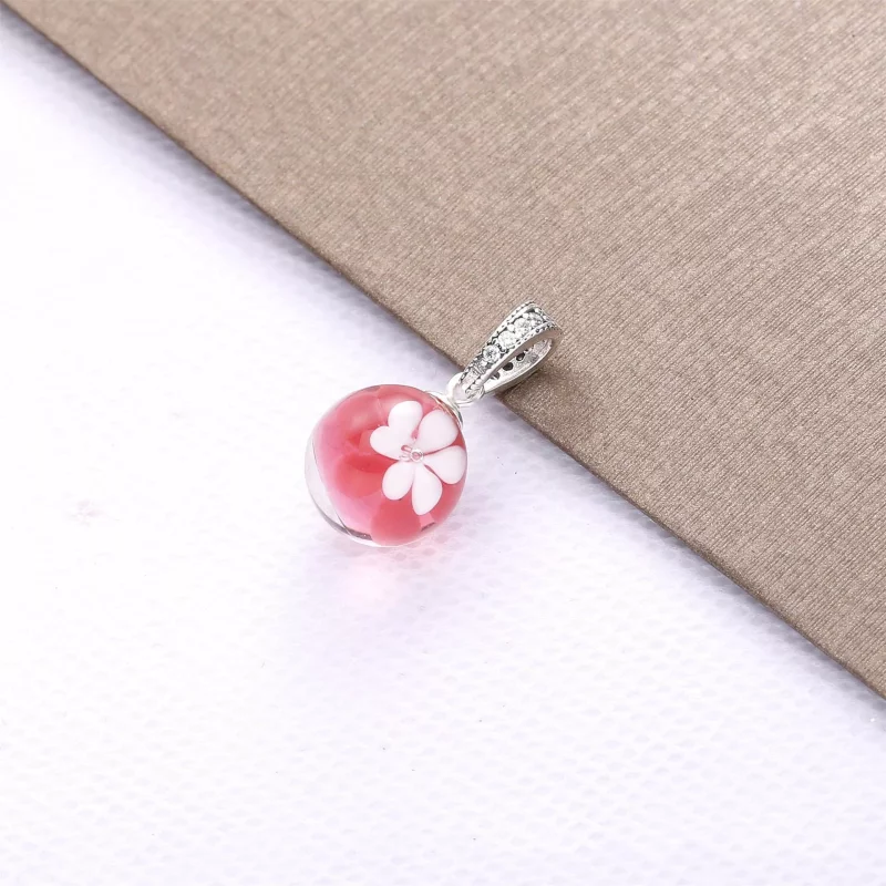 (imagen para) Colgante PANDORA en plata Flor de melocotón Flor 798082CZ - Ver 3