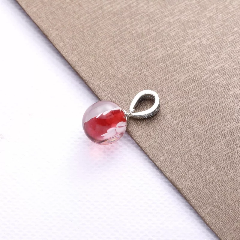 (imagen para) Colgante PANDORA en plata Flor de melocotón Flor 798082CZ - Ver 4