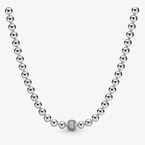 (imagen para) Collar PANDORA de cuentas y pavé 398565C01