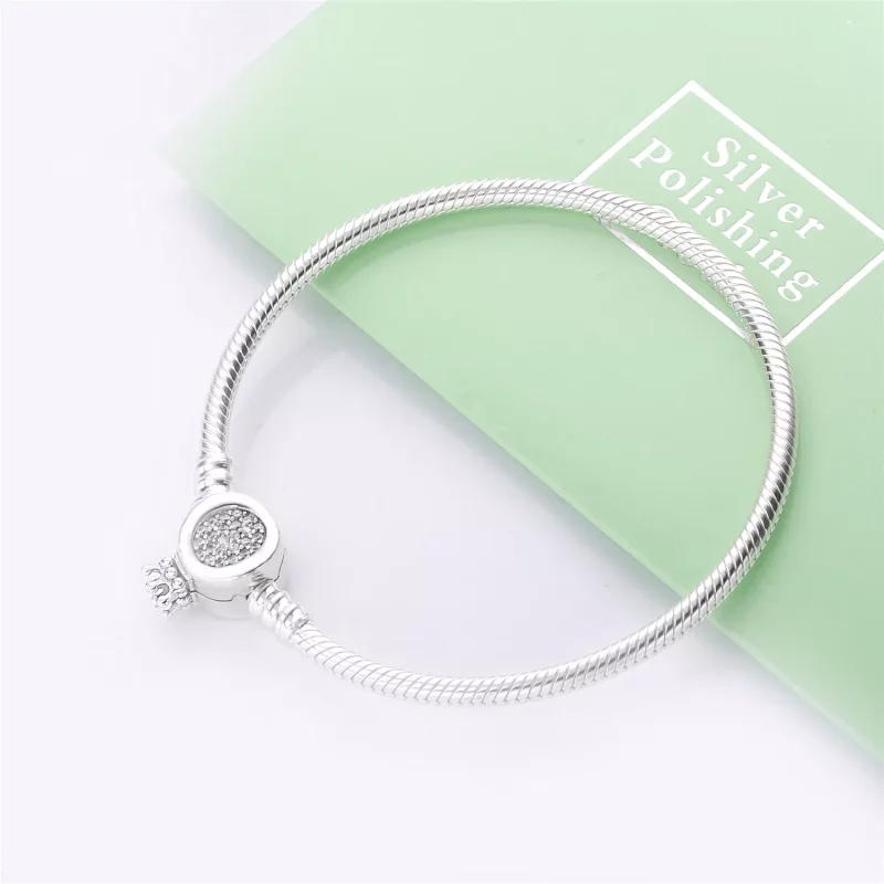 (imagen para) Pulsera Pandora Moments Corona O y cadena cola de ratón - 598286CZ - Ver 2