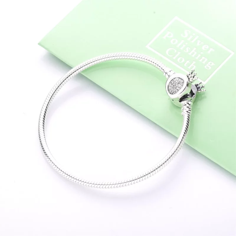 (imagen para) Pulsera Pandora Moments Corona O y cadena cola de ratón - 598286CZ - Ver 3