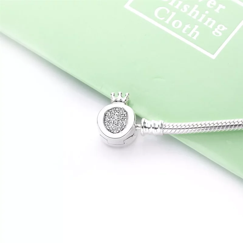 (imagen para) Pulsera Pandora Moments Corona O y cadena cola de ratón - 598286CZ - Ver 4
