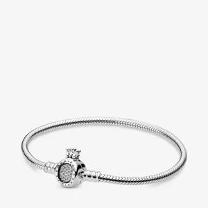 (imagen para) Pulsera Pandora Moments Corona O y cadena cola de ratón - 598286CZ