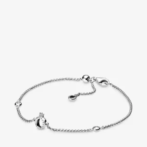 Pulsera PANDORA Moments en plata de ley Corona chispeante O Cadena 598276CZ (imagen para) Pulsera PANDORA Moments en plata de ley Corona chispeante O Cadena 598276CZ