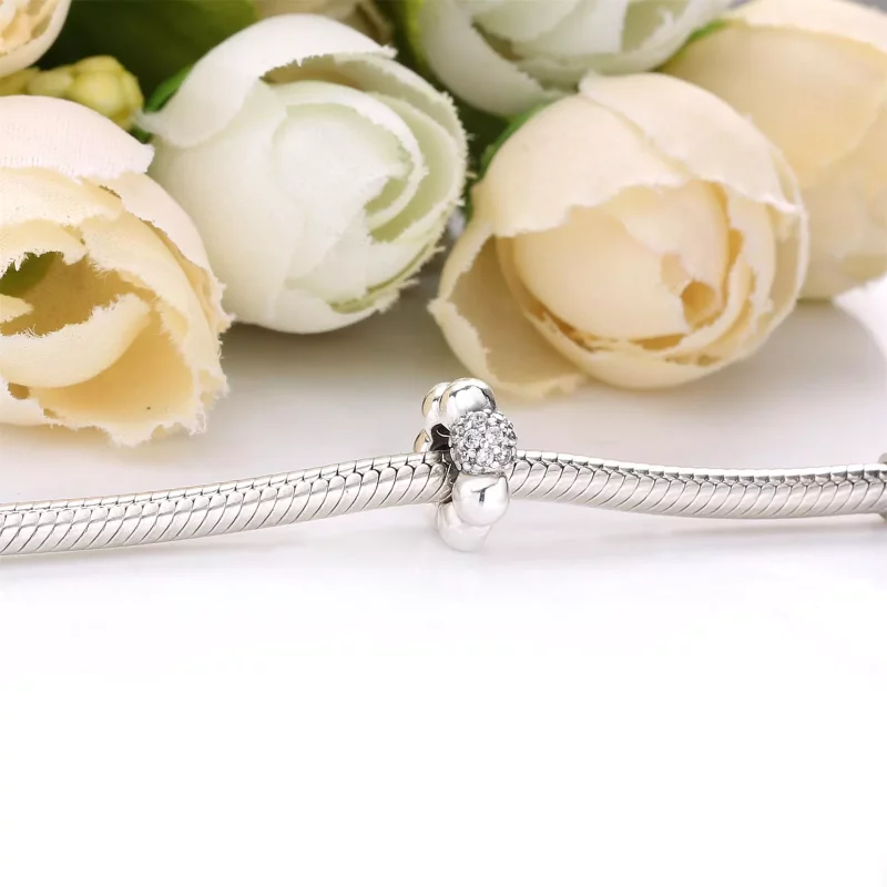 (imagen para) Separador PANDORA pulido con pavé - 798310CZ - Ver 2