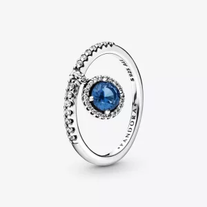 (imagen para) Anillo PANDORA Azul Brillante Colgante Redondo - 198491C02