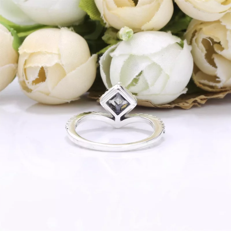 (imagen para) Anillo PANDORA Square Sparkle Wishbone - 198420C01 - Ver 5