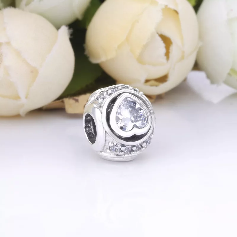 (imagen para) Charm PANDORA Corazón Elevado - 798464C01 - Ver 2