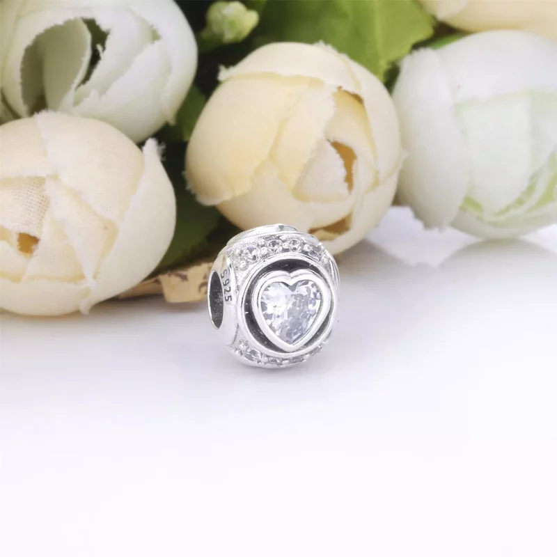 (imagen para) Charm PANDORA Corazón Elevado - 798464C01 - Ver 3