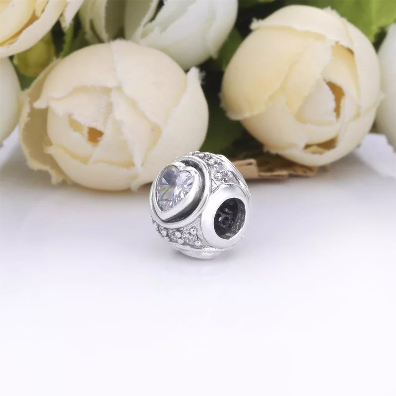 (imagen para) Charm PANDORA Corazón Elevado - 798464C01 - Ver 4