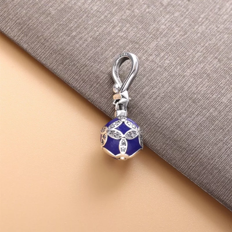 (imagen para) Encanto colgante PANDORA Azul Adorno de Navidad - 798512C01 - Ver 3