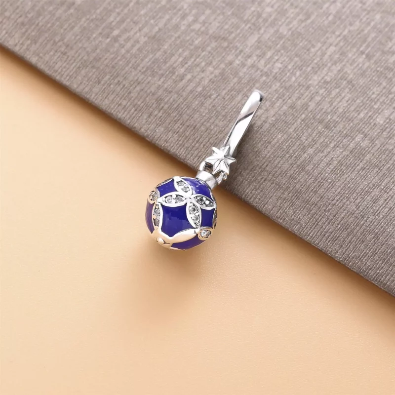 (imagen para) Encanto colgante PANDORA Azul Adorno de Navidad - 798512C01 - Ver 4