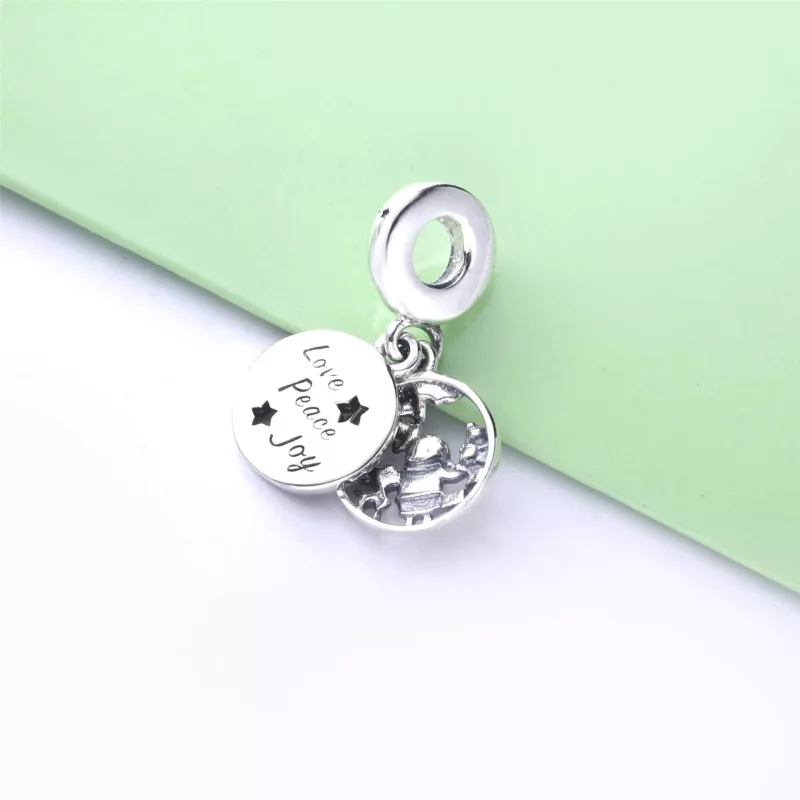 (imagen para) PANDORA Santa Amor Paz Alegría Colgante Charm - 798468C01 - Ver 3