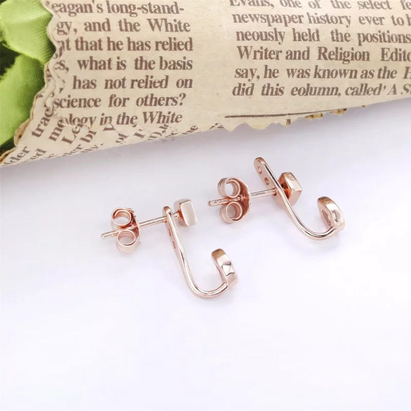 (imagen para) Pendientes Pandora Formas Geométricas, CZ Transparente - 288509C01 - Ver 2
