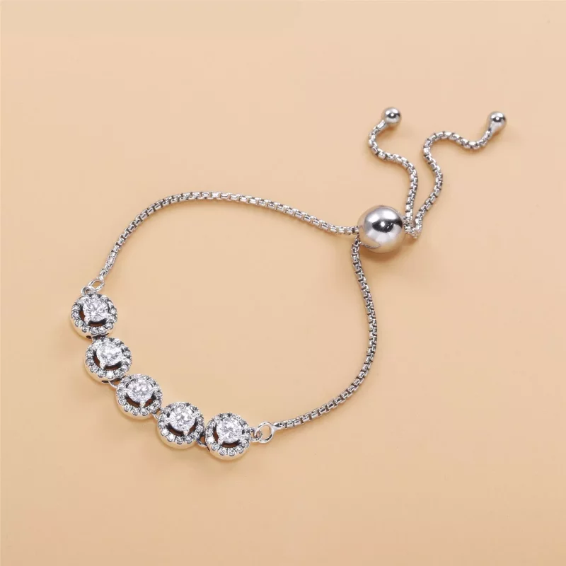 (imagen para) Pulsera deslizante PANDORA Round Sparkle - 598510C01 - Ver 2