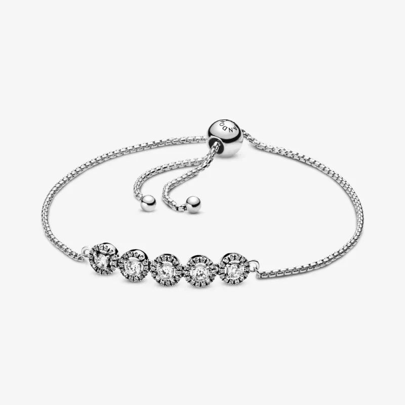 (imagen para) Pulsera deslizante PANDORA Round Sparkle - 598510C01