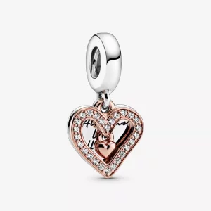 (imagen para) PANDORA Brillante Abalorio de Colgante Corazón Libre - 788693C01