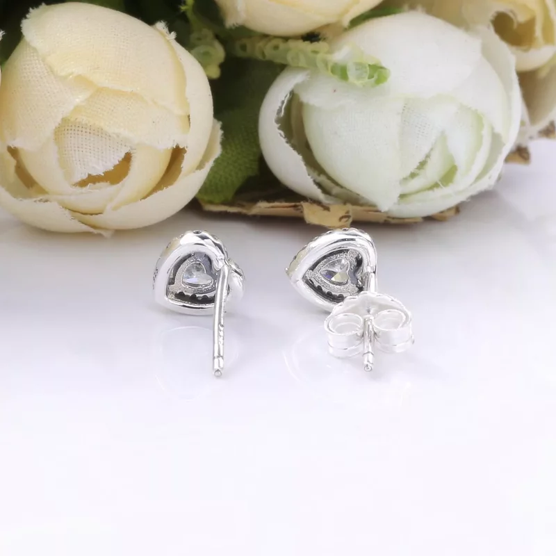(imagen para) Pendientes de Botón Elevados de Corazón PANDORA - 298427C01 - Ver 4