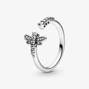 (imagen para) Anillo abierto de libélula brillante PANDORA - 198806C01