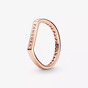 (imagen para) Anillo apilable de barra con logo PANDORA - 189048C00