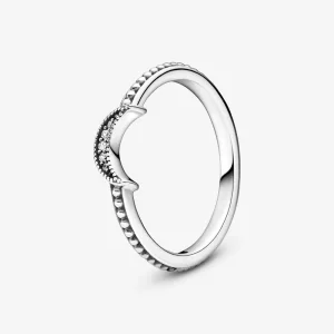 (imagen para) Anillo con cuentas en forma de luna creciente de PANDORA - 199156C01